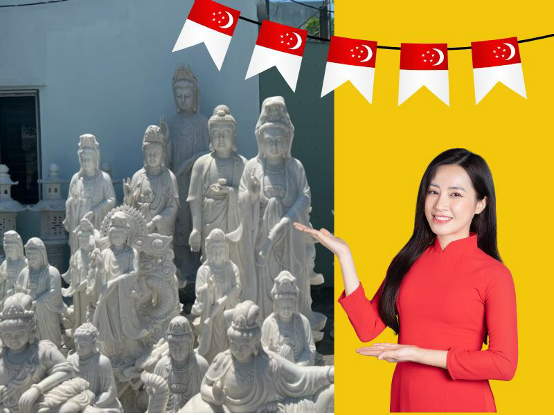 Vận chuyển tượng đá mỹ nghệ đi Singapore nguyên vẹn, an toàn