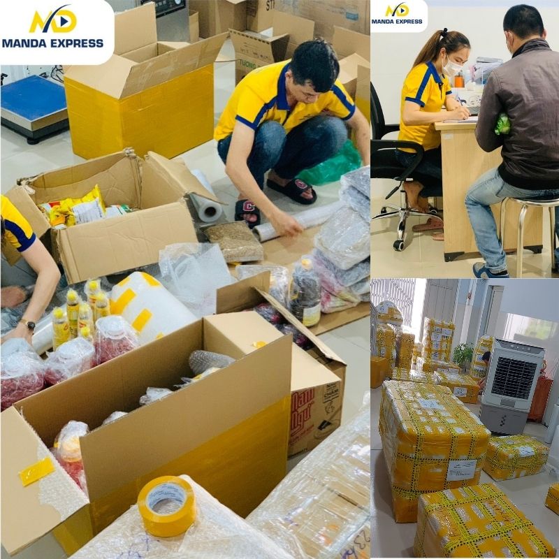 Quy trình đóng gói hàng hóa tại Manda Express