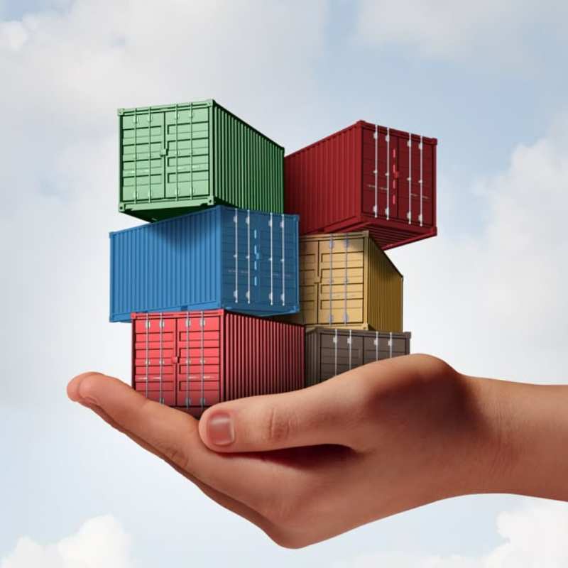 Các thùng container hàng hóa