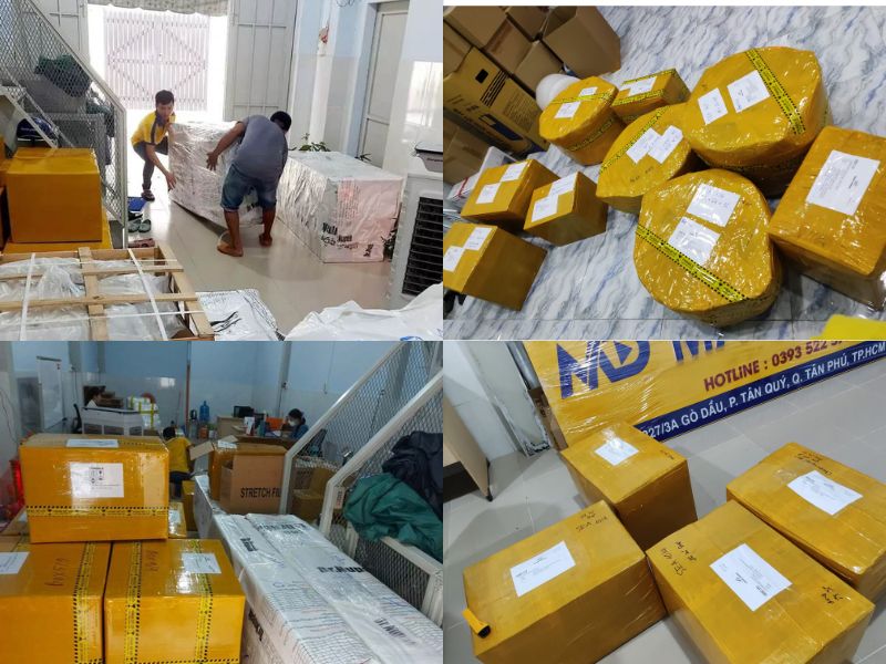Các đơn hàng được đóng gói gửi đi Malaysia