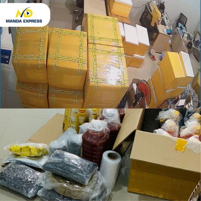 Các hàng hóa được đóng gói