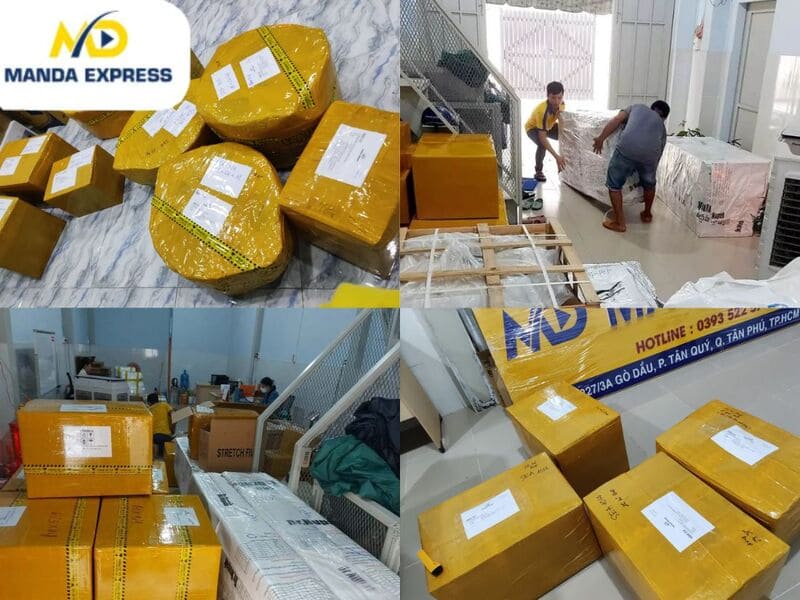 Các đơn hàng gửi đi Mỹ tại Manda Express