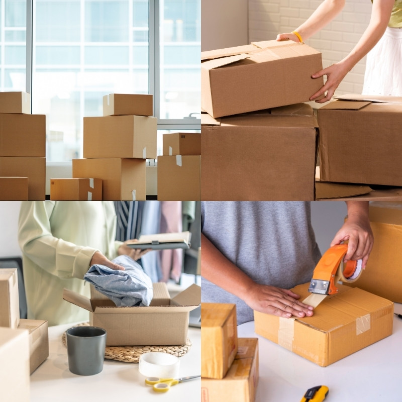 Các kiện hàng được đóng gói kĩ lưỡng