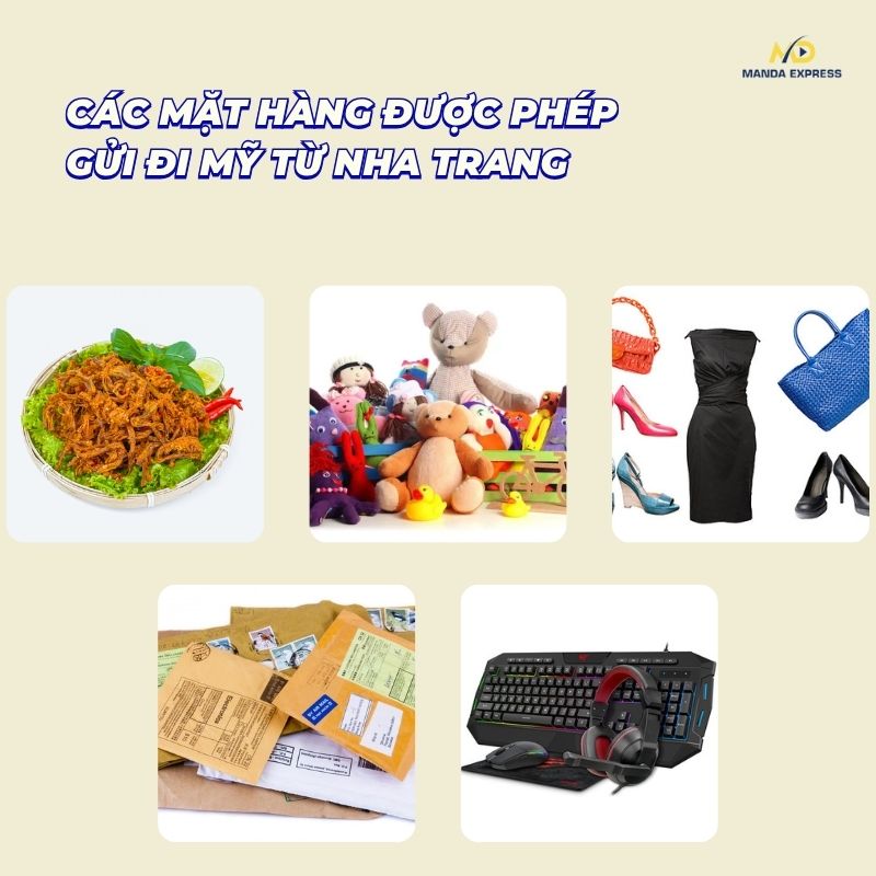 Các mặt hàng được phép gửi đi Mỹ
