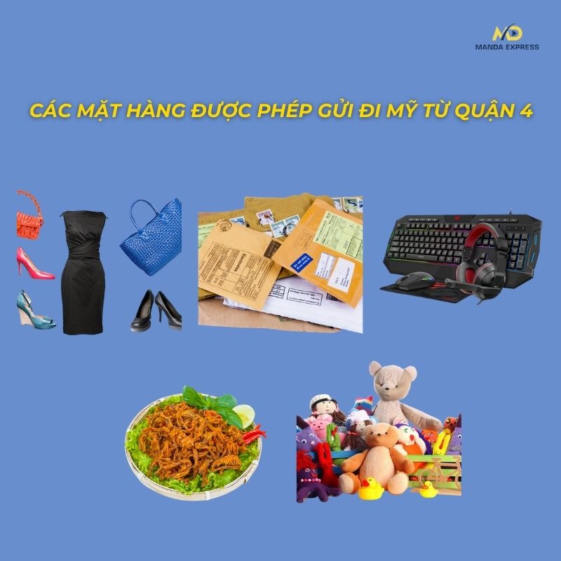Các mặt hàng được gửi đi Mỹ