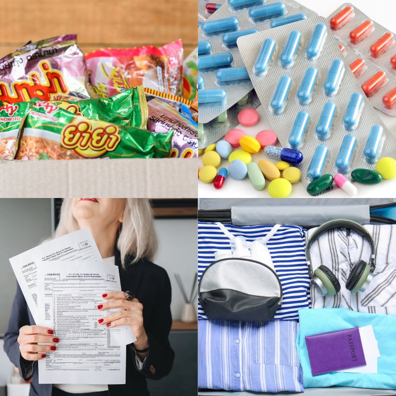 Các mặt hàng thường gửi đi Nhật
